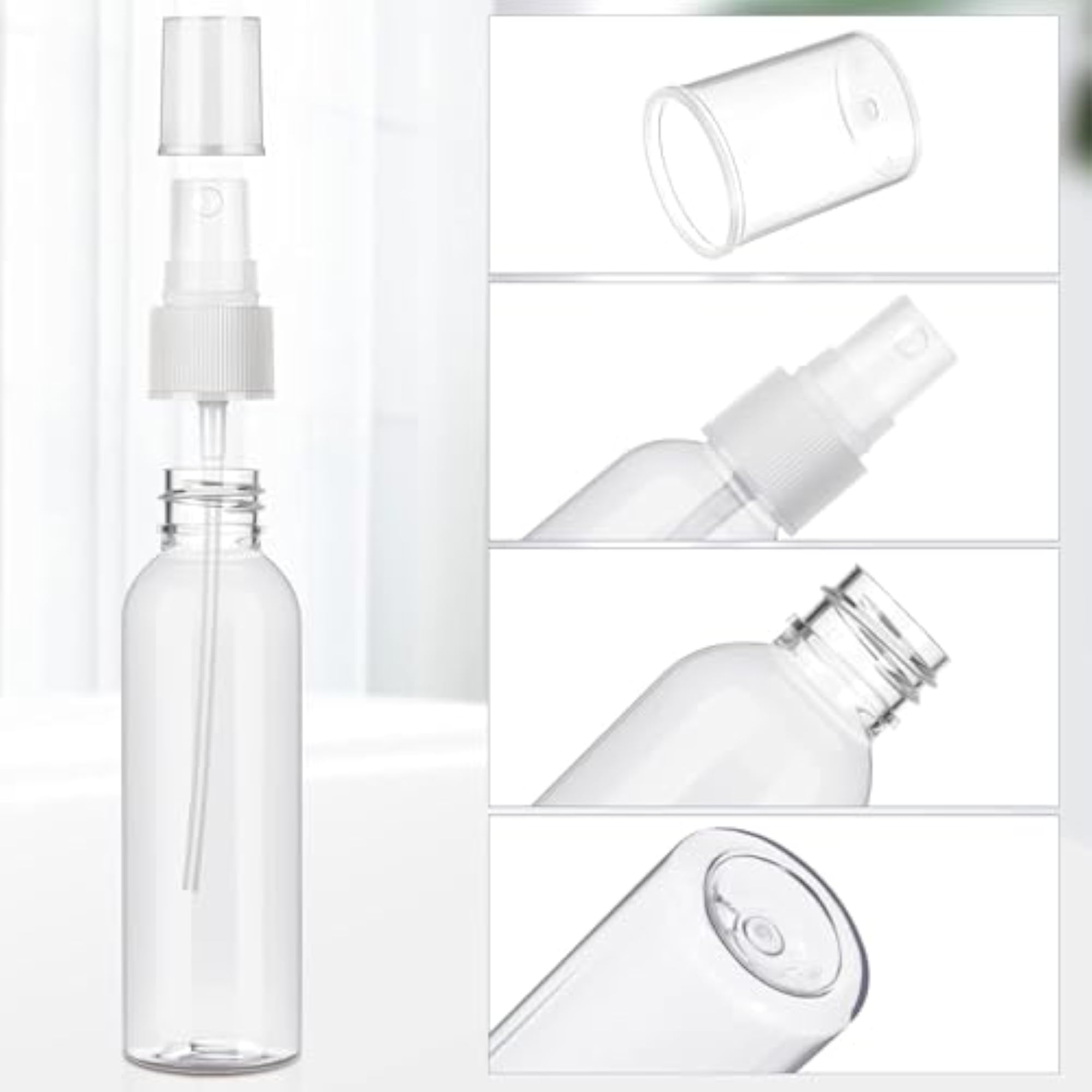 Transparent Plastic Empty Refillable Fine Mist Spray Bottle